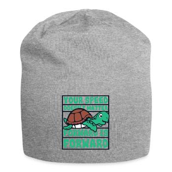 Speed Doesn't Matter Forward Is Forward - Jersey Beanie - heather grey - Front
