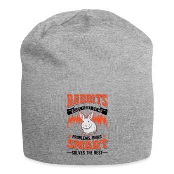 Lapin lapin lapin lapin - Bonnet en jersey - gris chiné - Devant