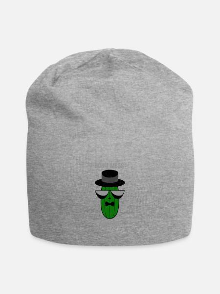 Gangster Mafia Gurke mit Sonnenbrille Don't mess - Jersey-Beanie - Grau meliert