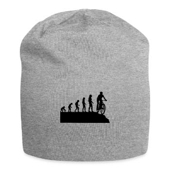 Radfahrerin Evolution Mountainbike Fahrer Geschenk - Jersey-Beanie - Grau meliert - Vorne