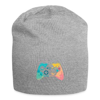 Cooler Gaming Controller für Gamer - Jersey-Beanie - Grau meliert - Vorne