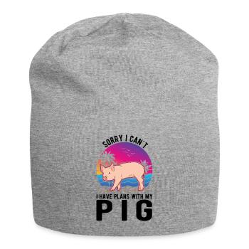Porcs Éleveur Porcs - Bonnet en jersey - gris chiné - Devant