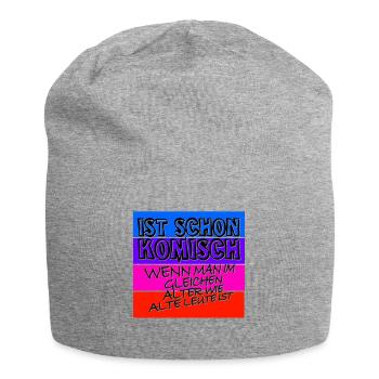 komisches alter schwarz - Jersey-Beanie - Grau meliert - Vorne
