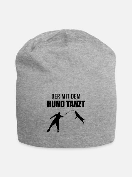 Hundetrainer Hundetraining Spruch Lustig Geschenk - Jersey-Beanie - Grau meliert