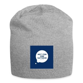 Not for one Satoshi bubble blue - Jersey Beanie - heather grey - Front
