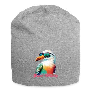 Graal Müritz vacances mouette fraîche avec lunettes de soleil - Bonnet en jersey - gris chiné - Devant