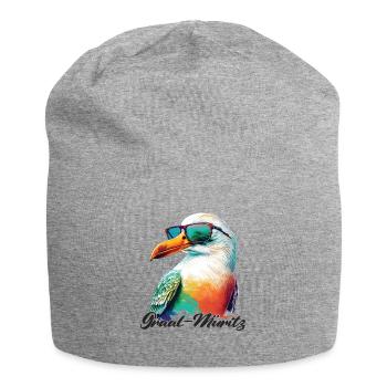 Graal Müritz vacances mouette fraîche avec lunettes de soleil - Bonnet en jersey - gris chiné - Devant