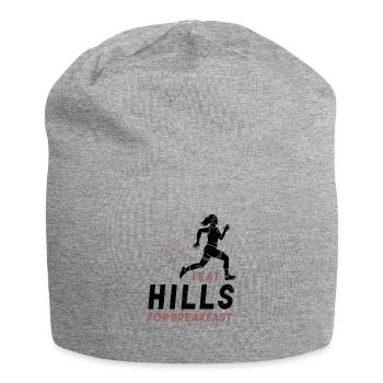 Coureur de marathon - Bonnet en jersey - gris chiné - Devant
