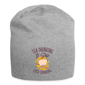 Tea Overthinking Tea Lover Teetasse Overthinker - Jersey-Beanie - Grau meliert - Vorne