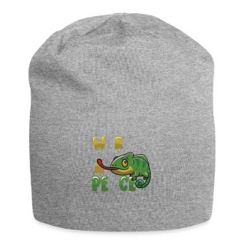 Peace Cameleon, peace movement - Jersey Beanie - heather grey - Front