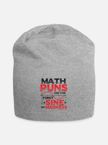 Math teacher, math student, math puns - Jersey Beanie - heather grey