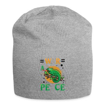 Peace Cameleon, peace movement - Jersey Beanie - heather grey - Front