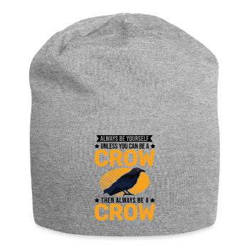 Crow Raven Crow Crow Husbandry Crow Breeder - Jersey Beanie - heather grey - Front