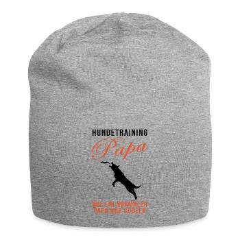 Hundetraining Papa Spruch Hundetrainer Geschenk - Jersey-Beanie - Grau meliert - Vorne