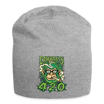 MARIHUANA 420 CANNABIS WEED HANF SMOKER DESIGN - Jersey-Beanie - Grau meliert - Vorne
