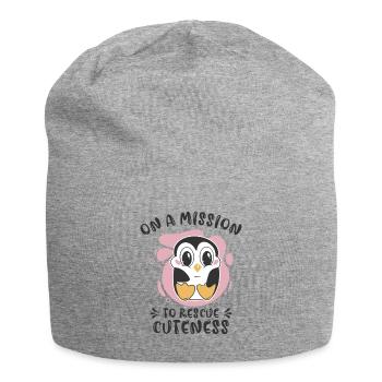 Journée mondiale de la nature des manchots Nature Faune - Bonnet en jersey - gris chiné - Devant