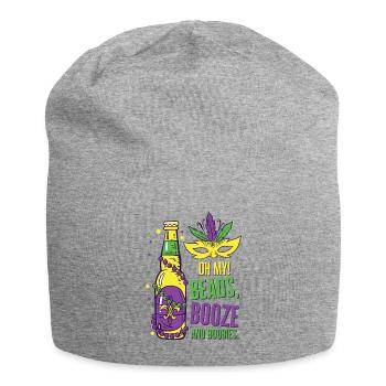 Mardi Gras Karneval Maske Bier Perlen Tölpel - Jersey-Beanie - Grau meliert - Vorne