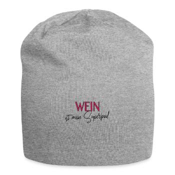 cooler Wein Spruch - Jersey-Beanie - Grau meliert - Vorne