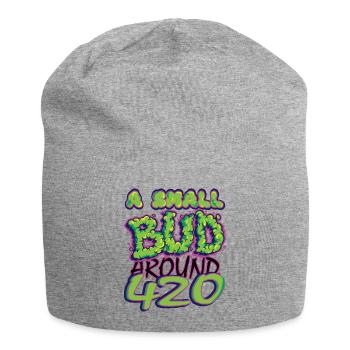 MARIHUANA SMOKE 420 CANNABIS WEED HANF DESIGN - Jersey-Beanie - Grau meliert - Vorne