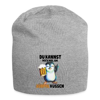 Kannst mich mal am Südpol küssen Pinguine - Jersey-Beanie - Grau meliert - Vorne