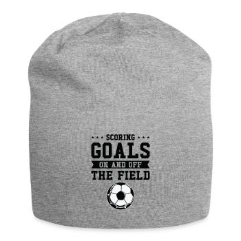 Journée internationale de la femme Objectif de la puissance du football féminin - Bonnet en jersey - gris chiné - Devant