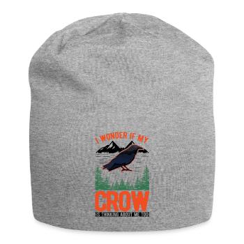 Corbeau Corbeau Corbeau - Bonnet en jersey - gris chiné - Devant