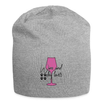 Amateurs de vin et de chiens - Bonnet en jersey - gris chiné - Devant