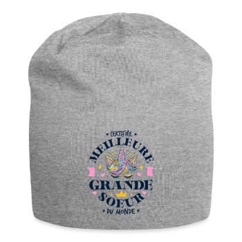 Certifiée Meilleure Grande Soeur du Monde - Bonnet en jersey - gris chiné - Devant