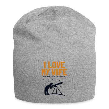 J’aime ma femme Astronomie Ciel étoilé Cosmologiste - Bonnet en jersey - gris chiné - Devant