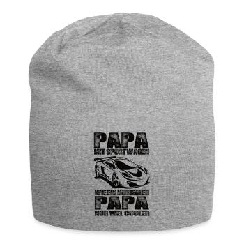 Sportwagen - Jersey-Beanie - Grau meliert - Vorne