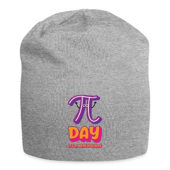 Pi Day Math Holiday Pi Symbol Number - Jersey Beanie - heather grey - Front