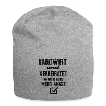Landwirt und Verheiratet - Jersey-Beanie - Grau meliert - Vorne