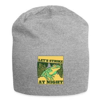 Frappeons la nuit Crapaud Grenouille têtard - Bonnet en jersey - gris chiné - Devant