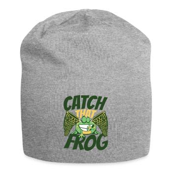 Attrapez cette grenouille Rainette Crapaud Têtard - Bonnet en jersey - gris chiné - Devant