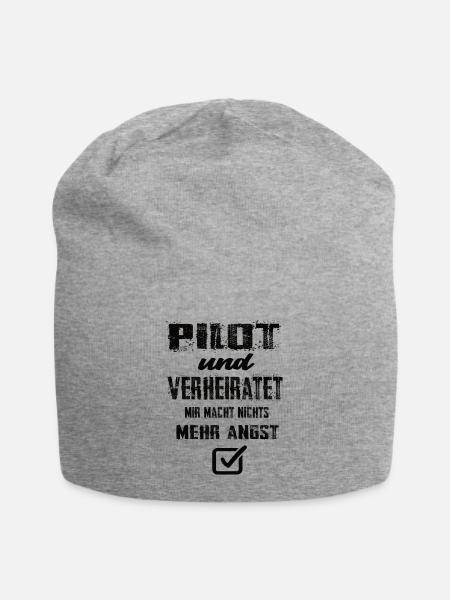 Pilot - Jersey-Beanie - Grau meliert