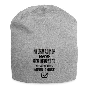 Informatiker - Jersey-Beanie - Grau meliert - Vorne