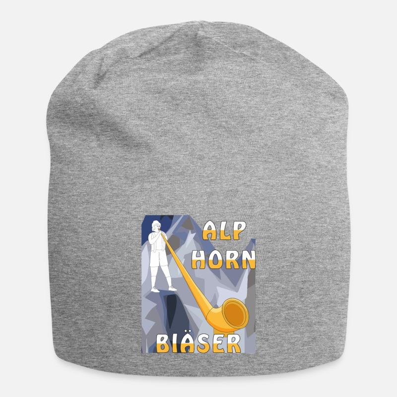 ALPHORN BLÄSER - Jersey-Beanie - Grau meliert