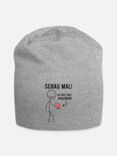 Du Hast Was Verloren Sarkasmus Witz Gehirn - Jersey-Beanie - Grau meliert