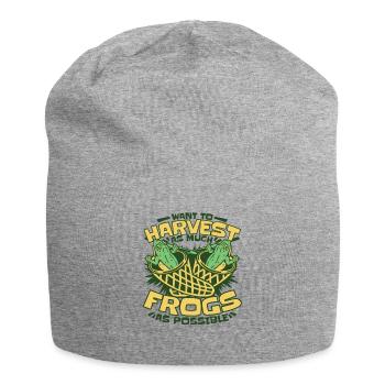 Want To Harvest As Much Frogs As Possible Frosch - Jersey-Beanie - Grau meliert - Vorne