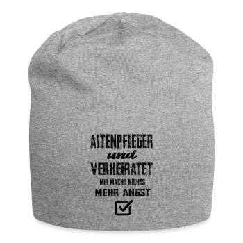 Altenpfleger und Verheiratet - Jersey-Beanie - Grau meliert - Vorne