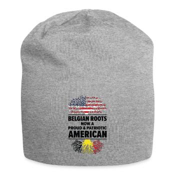 Born Belgian Belgium American USA Citizenship - Jersey Beanie - heather grey - Front
