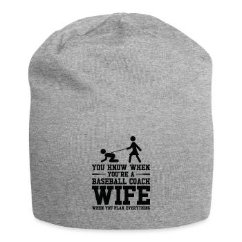 Baseball-Trainerin Ehefrau Berufstätige Mutter - Jersey-Beanie - Grau meliert - Vorne