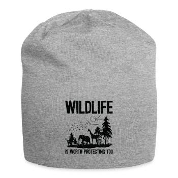World Wildlife Day Animal Protection Wildlife - Jersey Beanie - heather grey - Front