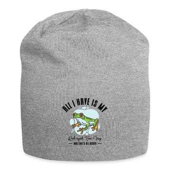 Rotäugiger Laubfrosch Niedliches - Jersey-Beanie - Grau meliert - Vorne