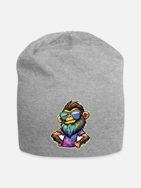 Funky Affe - Jersey-Beanie - Grau meliert