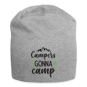 Camper auf dem Weg zum Camp - Jersey-Beanie - Grau meliert - Vorne