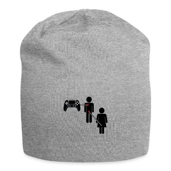 Video Games Gaming Video Gamer Gaming Controller - Jersey Beanie - heather grey - Front