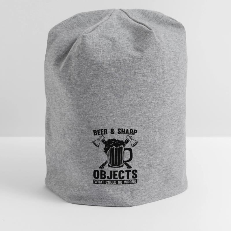 Beer & Sharp Objects Hatchet Throwing Axe Thrower Jersey Beanie