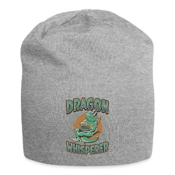 Bearded dragon whisperer, reptile lover - Jersey Beanie - heather grey - Front