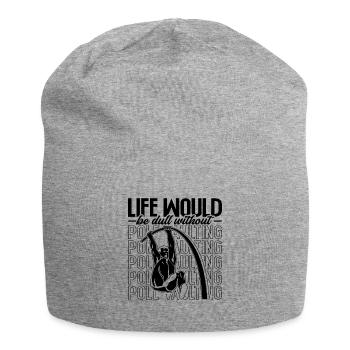 Life Would Be Dull Track And Field Pole Vaulter - Jersey Beanie - heather grey - Front
